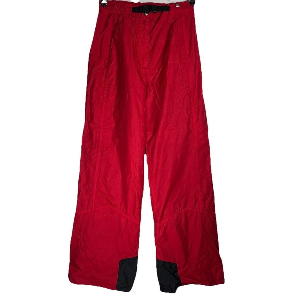 Vintage Nils Skiwear Womens Red Insulated Snow Ski Pants Size‎ 12 Buckle Belt